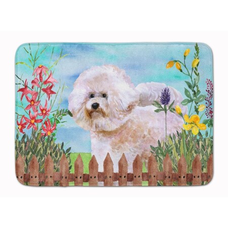 Carolines Treasures Bichon Frise No. 2 Spring Machine Washable Memory Foam Mat CK1267RUG